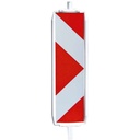 Balise PVC type 2, 25 x 100 cm, film classe 2, pied 40 x 40 mm