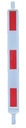 Balise PVC , 7 x 100 cm, film classe 3 type 2c