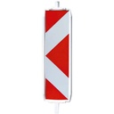Balise PVC type 2, 25 x 100 cm, film classe 2, pied 40 x 40 mm